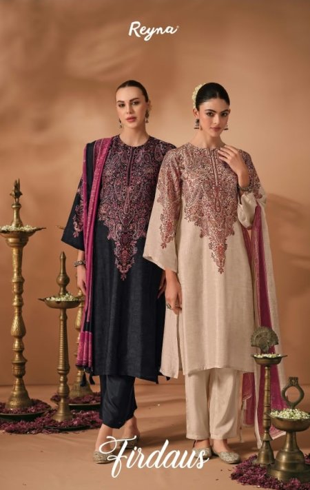 Firdaus By Reyna Twill Pashmina Dress Material